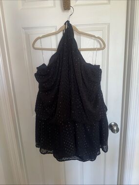 Peppermayo Black Halter mini dress